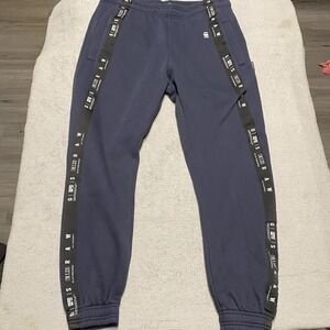 G Star Raw Jogger Sweatpants Mens Large Navy Blue Drawstring Side Tape Logo
